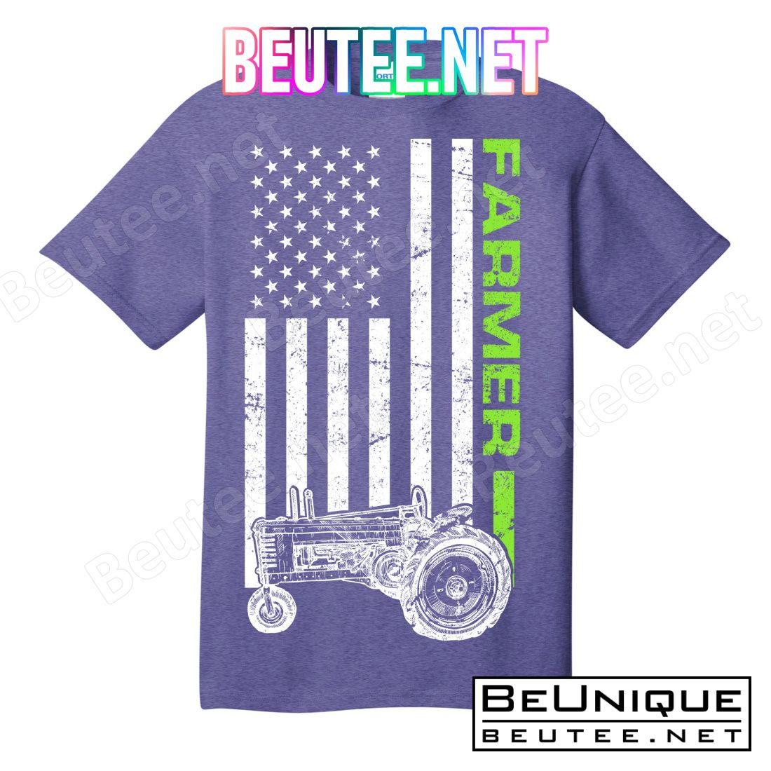 American Farmer USA Tractor Flag T-Shirts