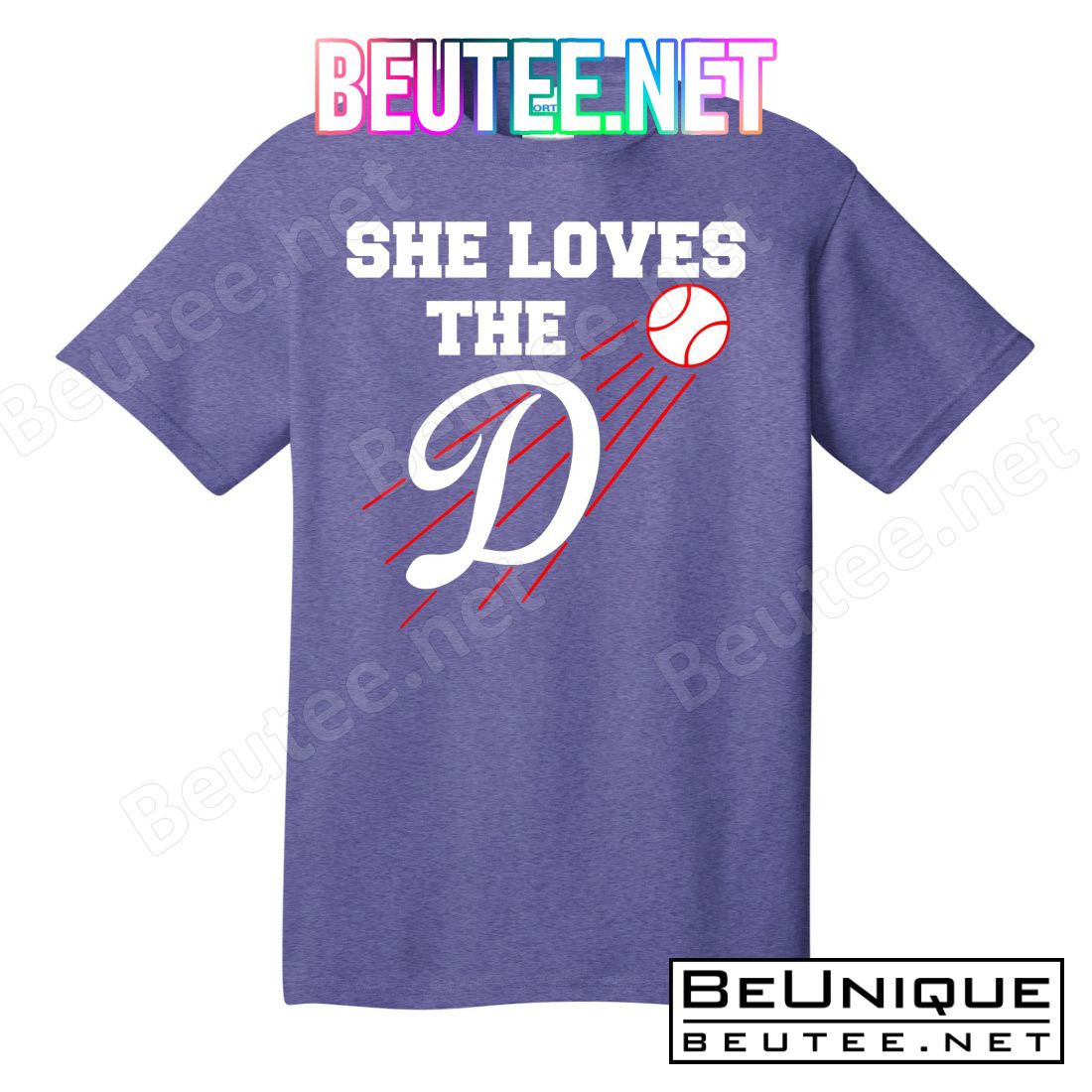 Baseball She Loves The D Los Angeles T-Shirts