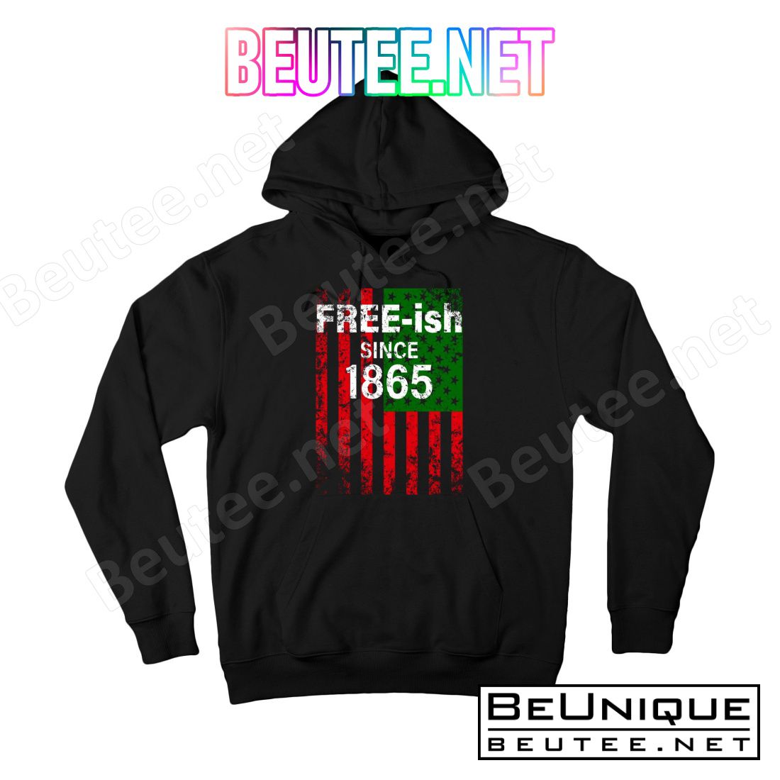 Free-ish Since 1865 Juneteenth Day Flag Black Pride T-Shirts