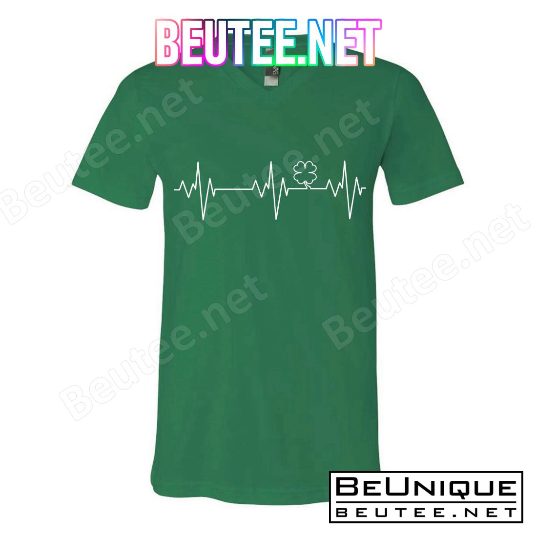 Irish Clover Heartbeat Funny St. Patrick's Day T-Shirts