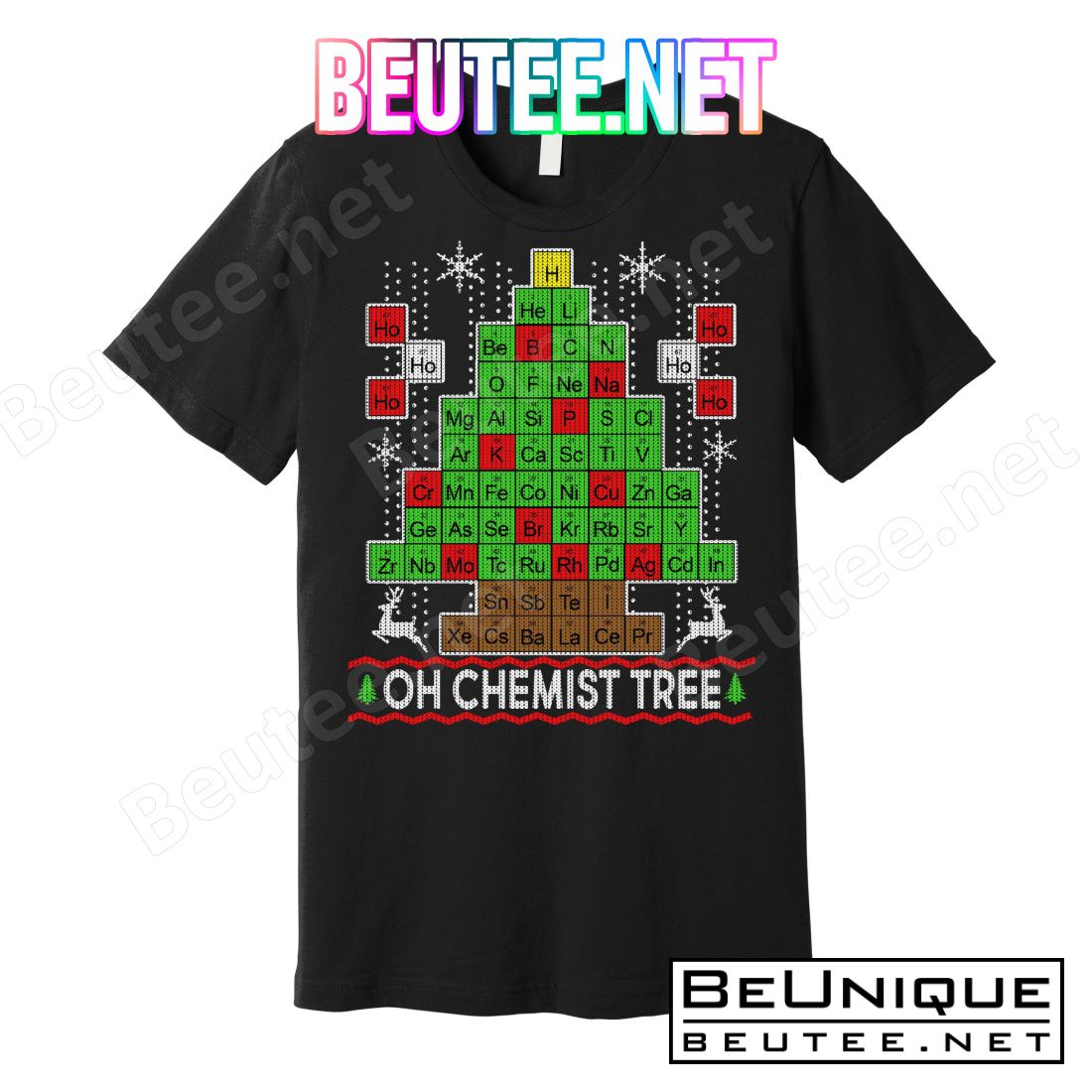 Oh Chemist Tree Ugly Christmas Sweater T-Shirts