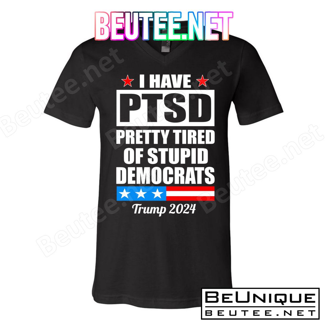 PTSD Pretty Tired Of Democrats Trump 2024 T-Shirts