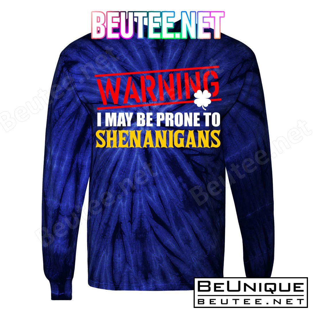 Warning I May Be Prone to Shenanigans St. Patrick's Day Clover T-Shirts