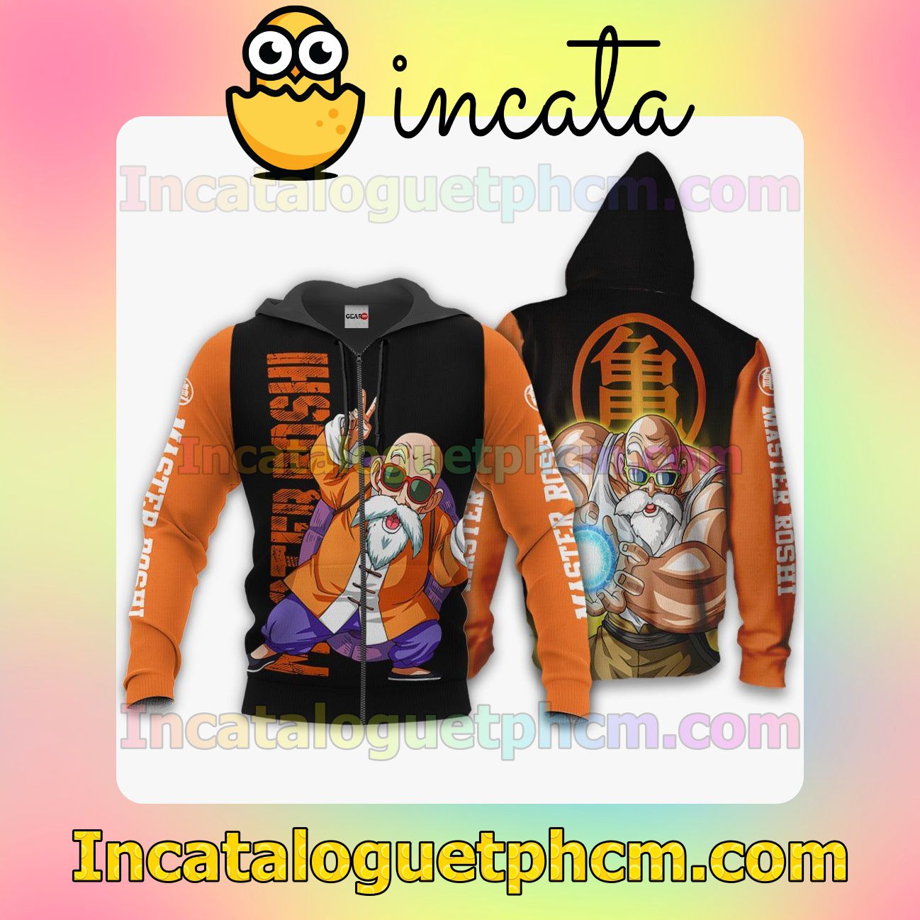 Master Roshi Dragon Ball Anime Clothing Merch Zip Hoodie Jacket Shirts