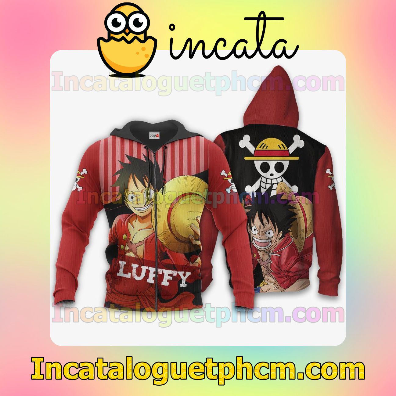 Monkey D Luffy One Piece Anime Clothing Merch Zip Hoodie Jacket Shirts