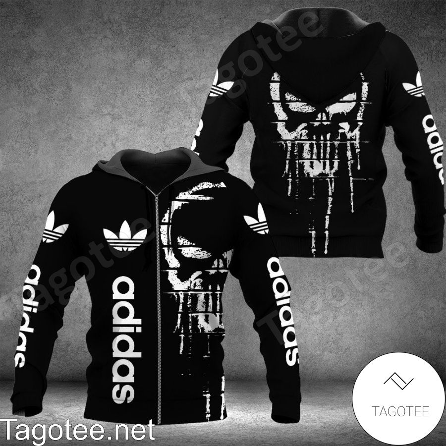 Adidas Luxury Brand Horror Skull Hoodie