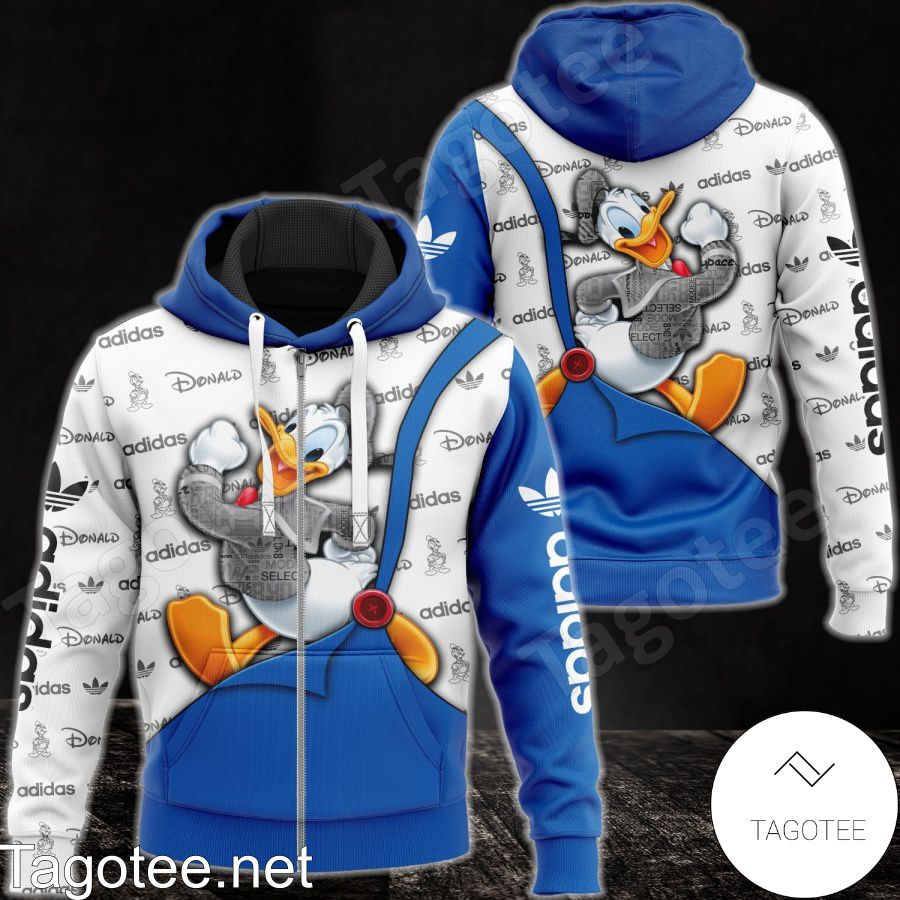 Adidas With Donald White And Blue Hoodie