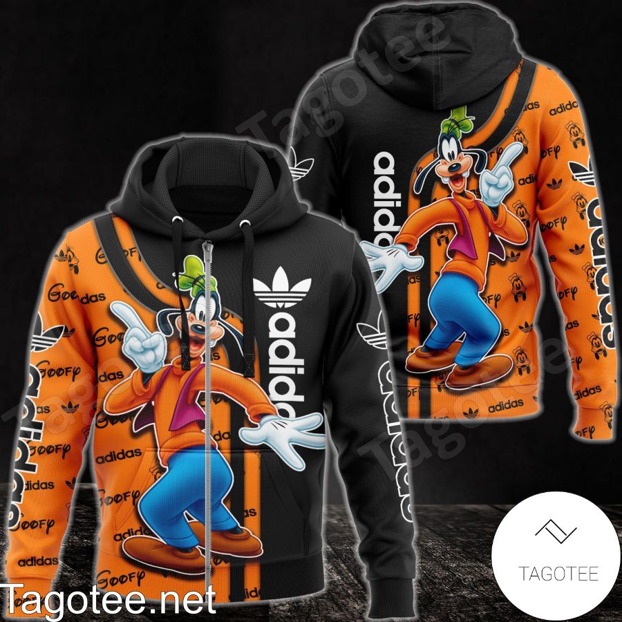 Adidas With Goofy Black And Orange Hoodie