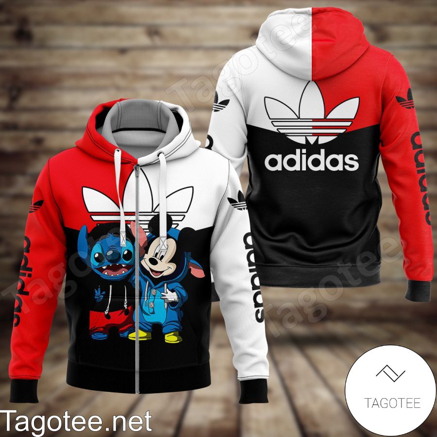 Adidas With Stitch And Mickey Mouse Hoodie