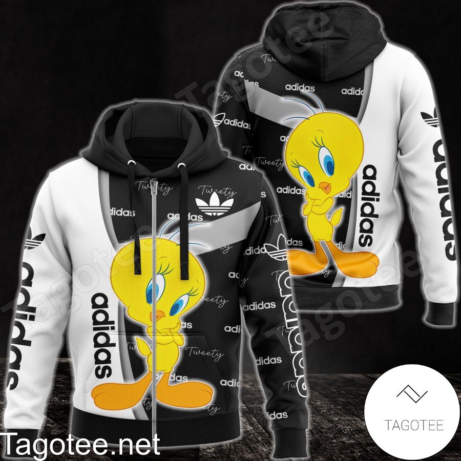 Adidas With Tweety Bird Black And White Hoodie