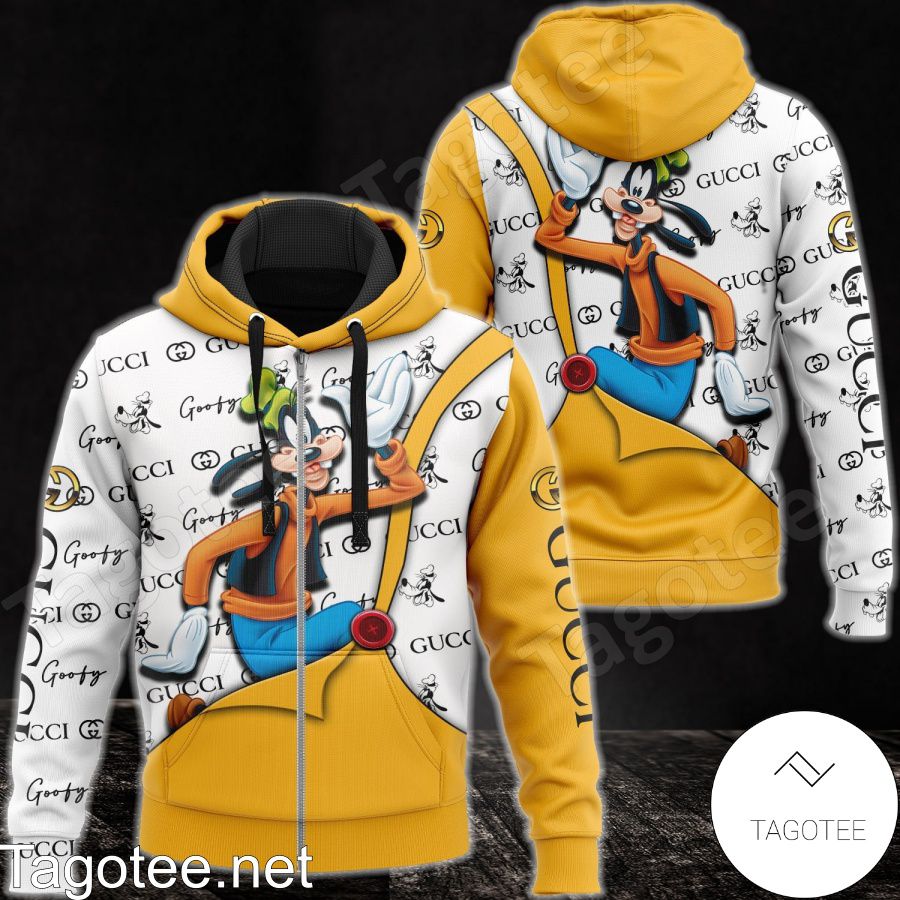 Gucci With Goofy White And Yellow Hoodie