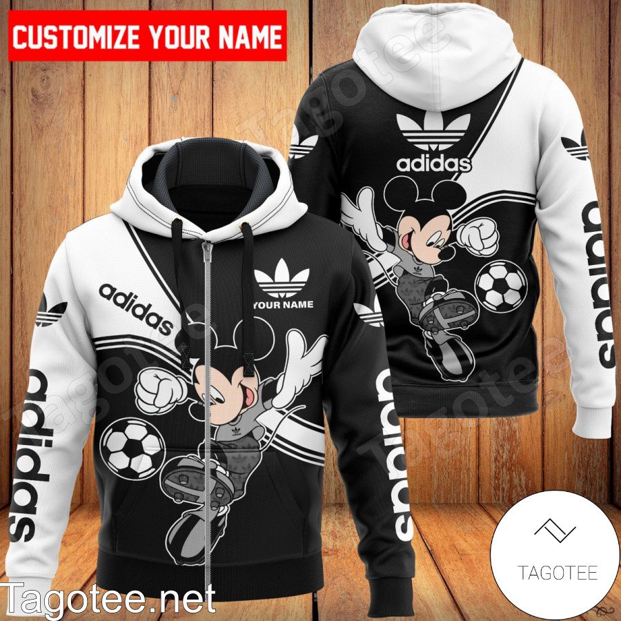 Personalized Adidas Mickey Mouse Playing Soccer Hoodie