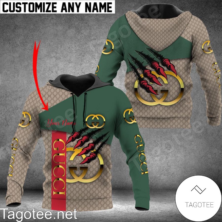 Personalized Gucci Golden Logo Monster Claw Hoodie