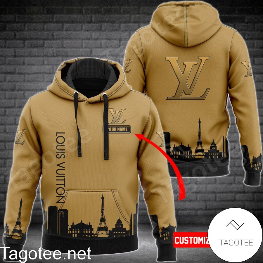 Personalized Louis Vuitton City Skyline Silhouette Hoodie