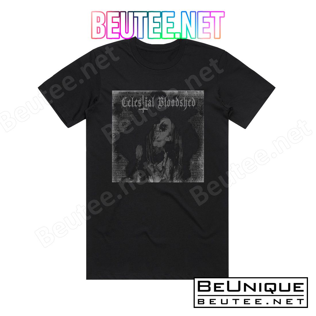 Celestial Bloodshed Cursed Scarred And Forever Possessed Album Cover T-Shirt