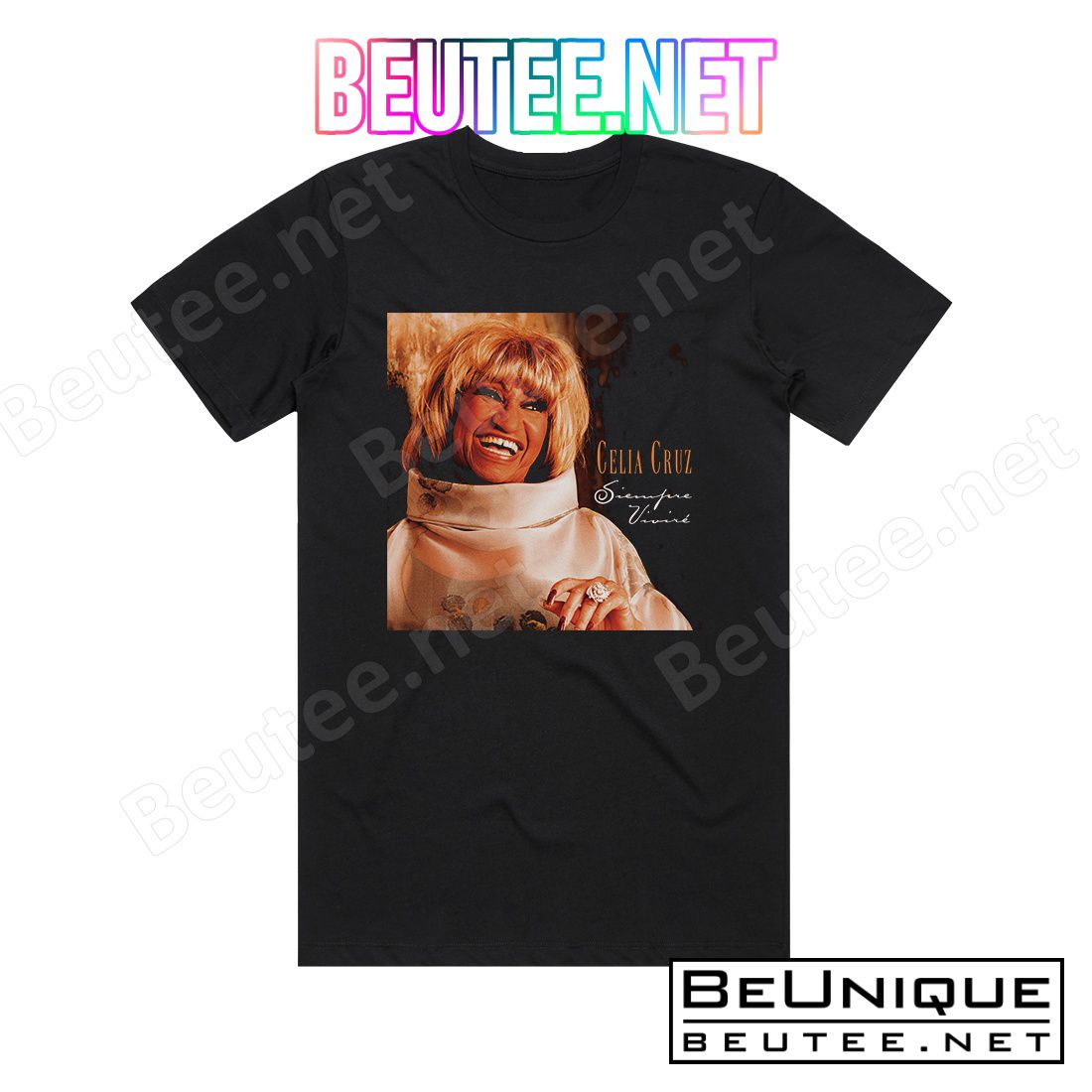 Celia Cruz Siempre Vivir Album Cover T-Shirt