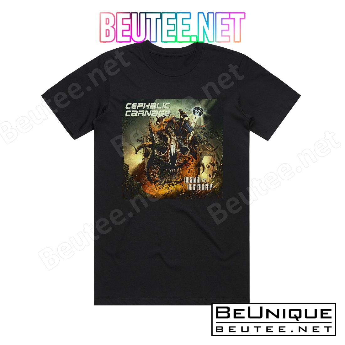 Cephalic Carnage Misled By Certainty Album Cover T-Shirt