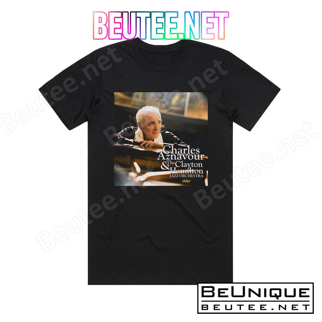Charles Aznavour Charles Aznavour The Clayton Hamilton Jazz Orchestra Album Cover T-Shirt
