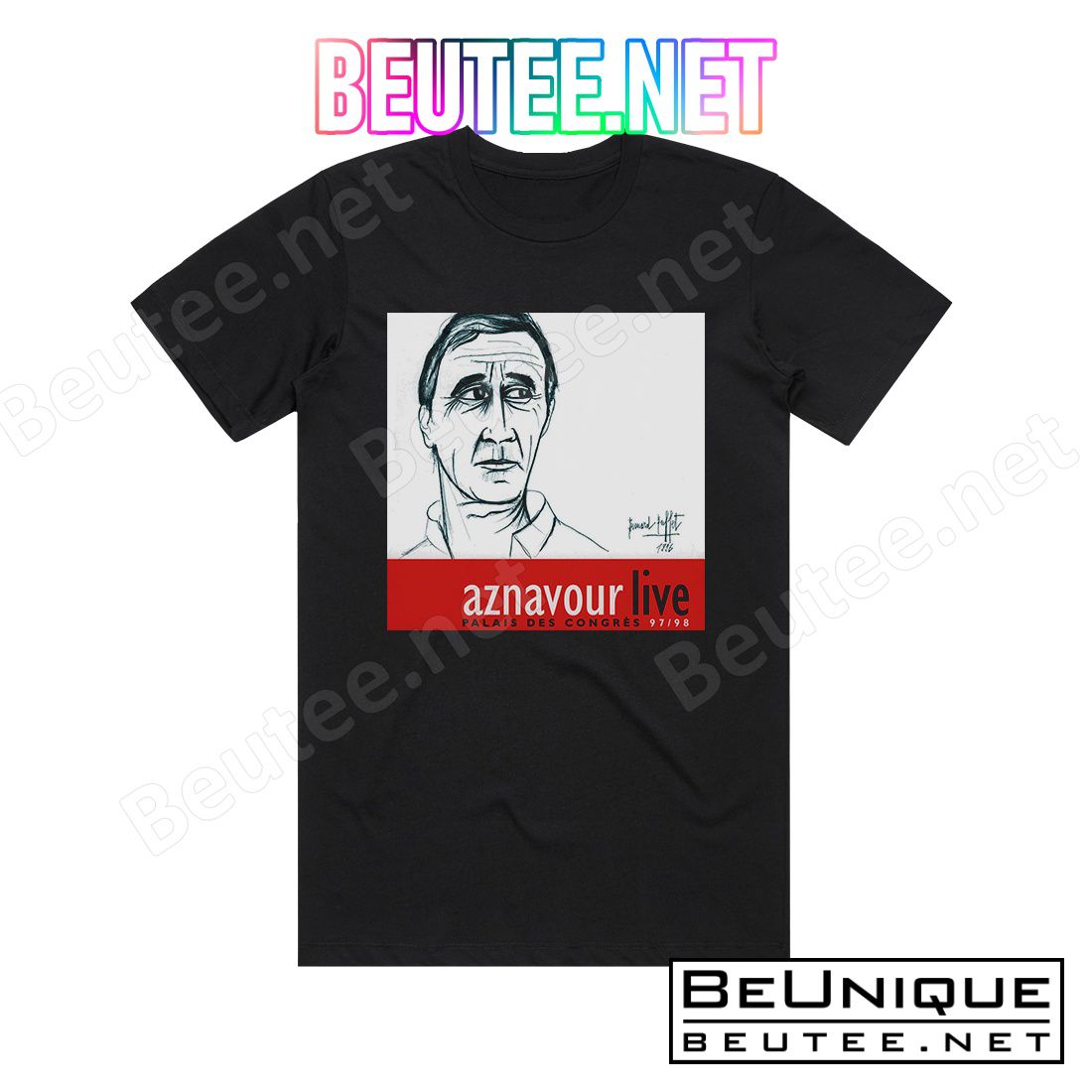 Charles Aznavour Palais Des Congres 9798 Album Cover T-Shirt