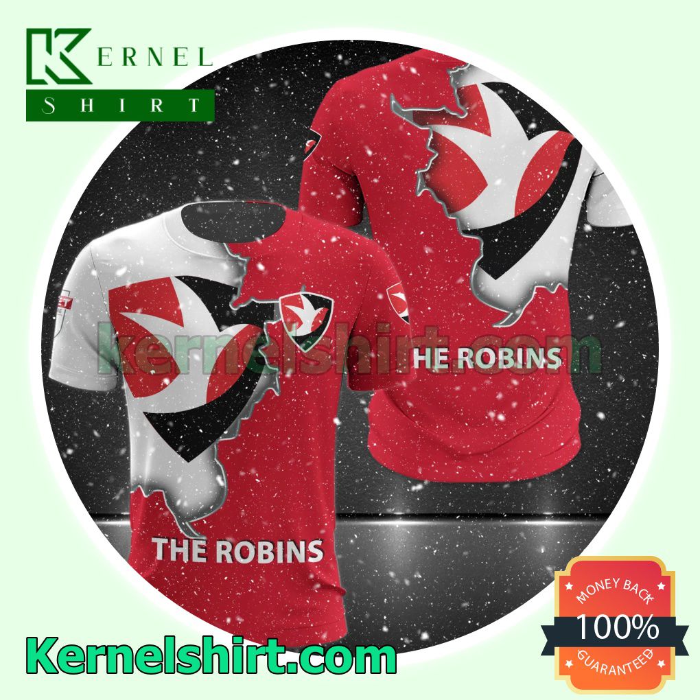 Cheltenham Town F.c The Robins All Over Print Pullover Hoodie Zipper
