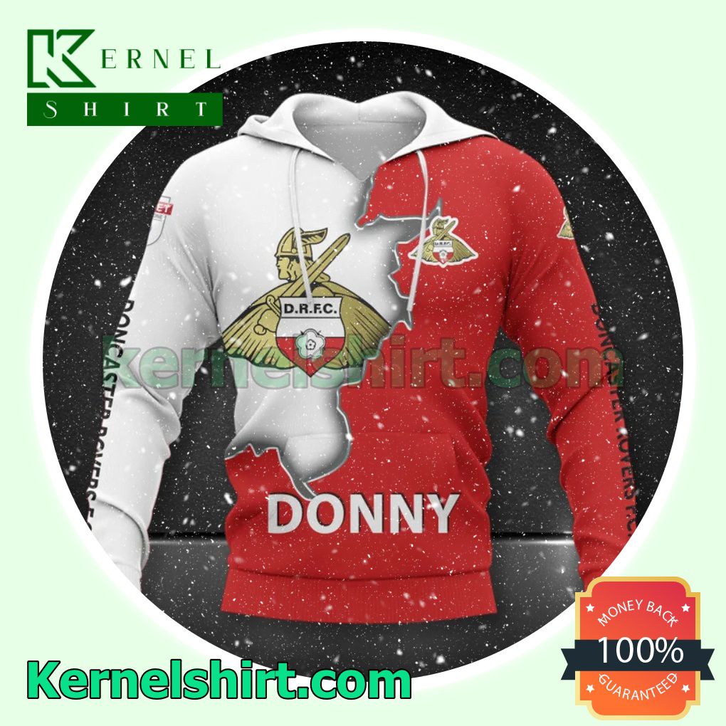 Doncaster Rovers FC Donny All Over Print Pullover Hoodie Zipper