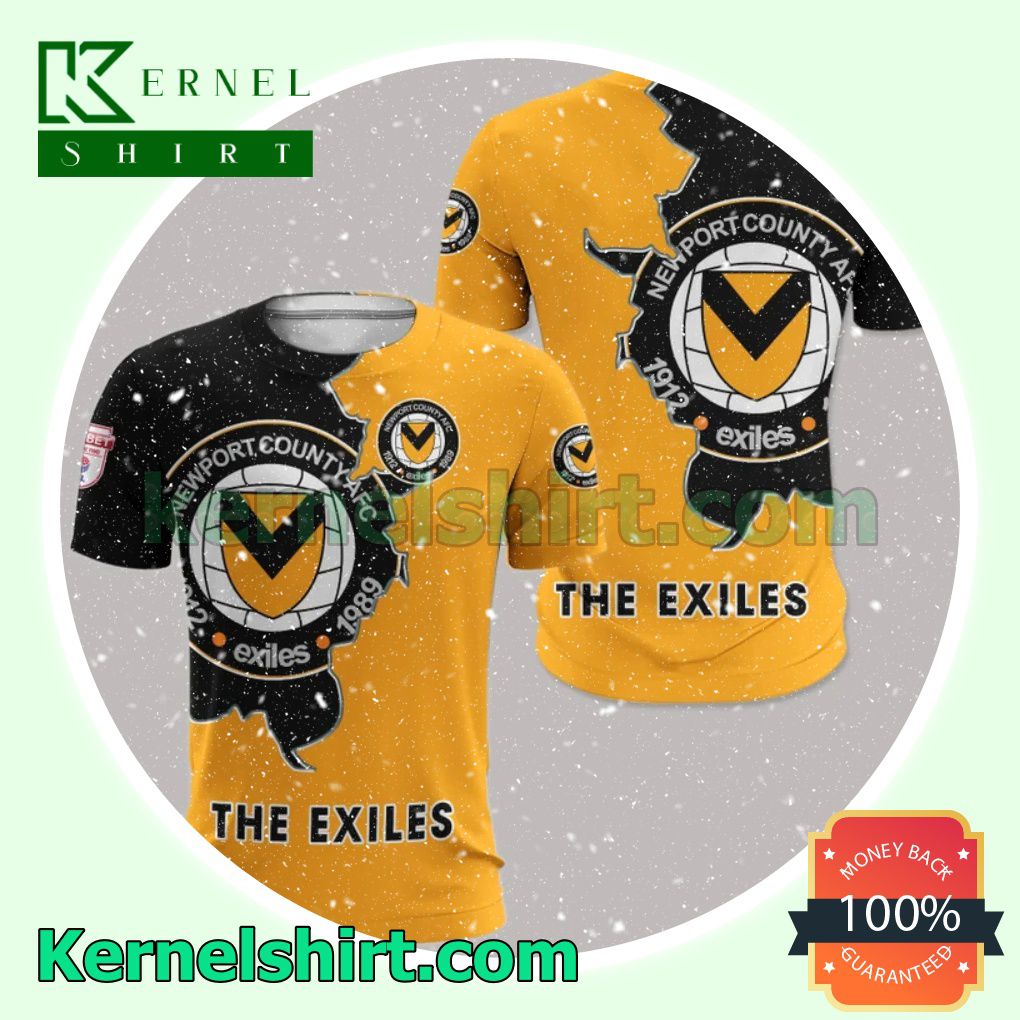 Newport County AFC The Exiles All Over Print Pullover Hoodie Zipper
