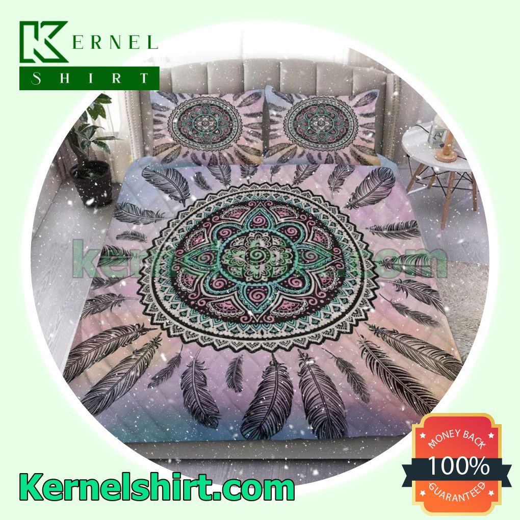 Peace Circle Dream Catcher Mandala Comforter Cover Set