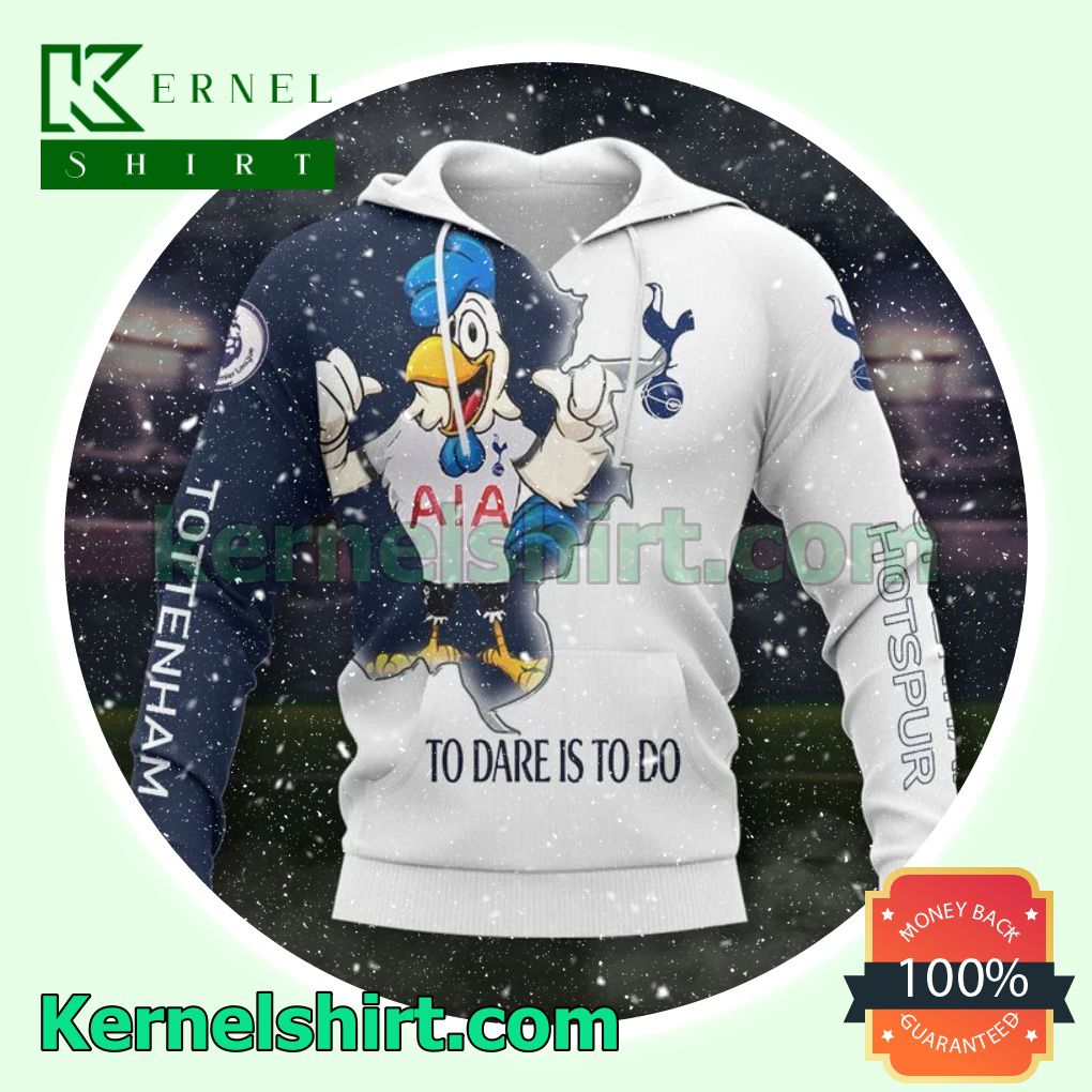 Tottenham Hotspur Dc To Dare Is To Do All Over Print Pullover Hoodie Zipper